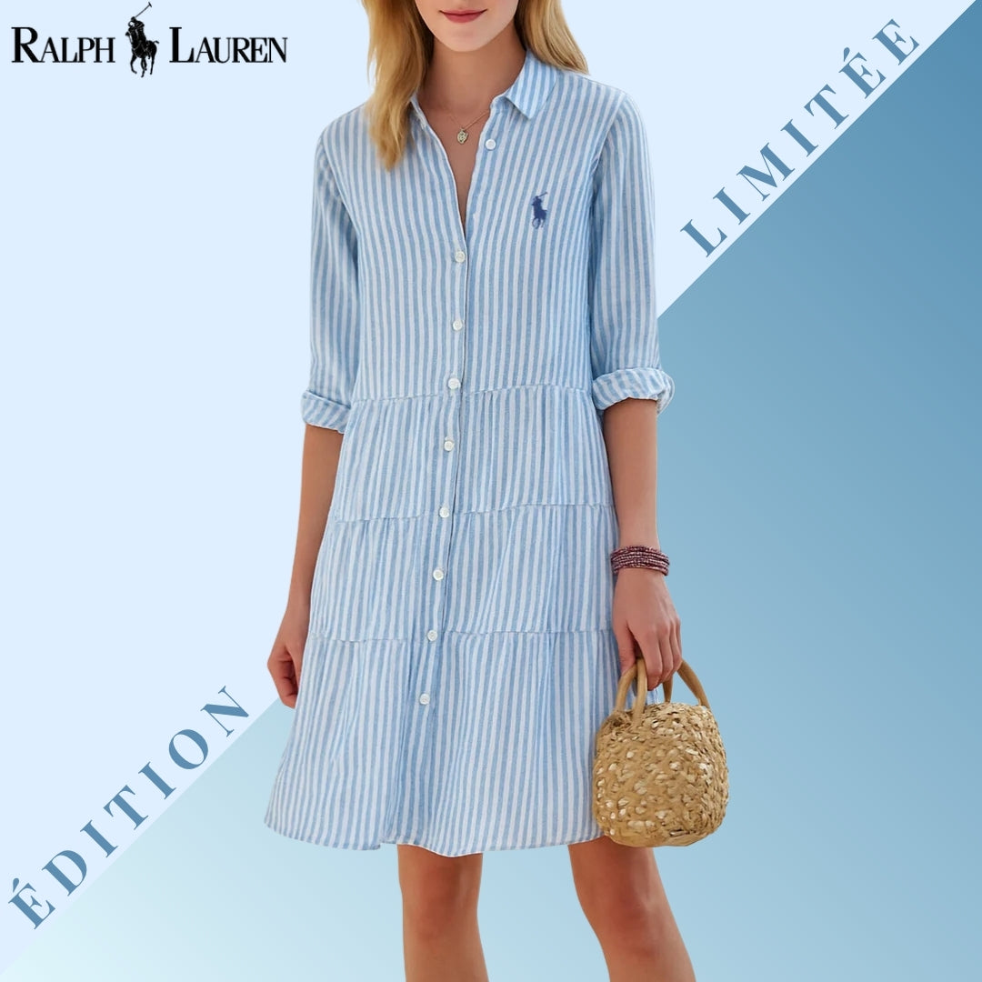R&L™ | Robe Chemise Rayée – Fraîche, Féminine & Stylée