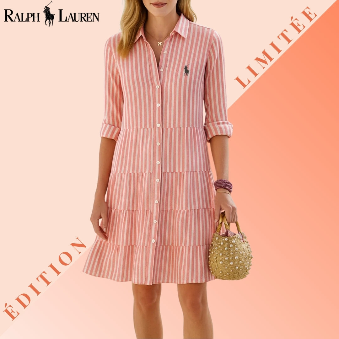 R&L™ | Robe Chemise Rayée – Fraîche, Féminine & Stylée