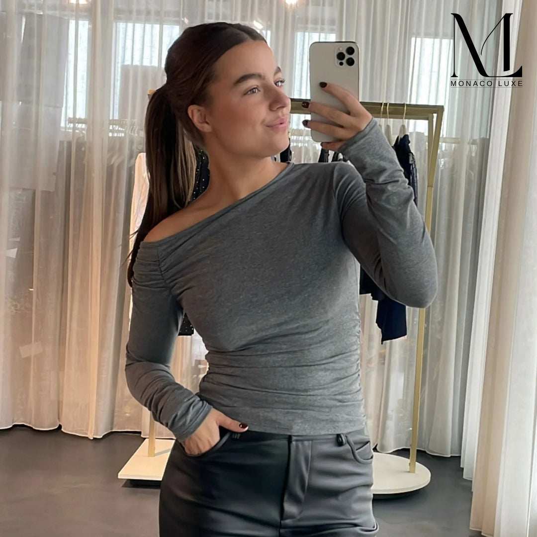 Monaco-Luxe™ | Top froncé à épaules dénudées