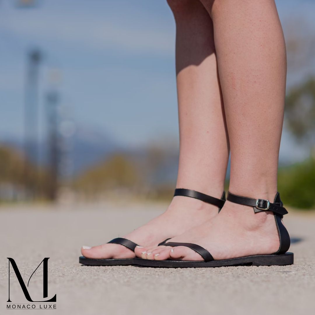 Paros | Monaco-Luxe™ - Sandales minimalistes en cuir pour femme