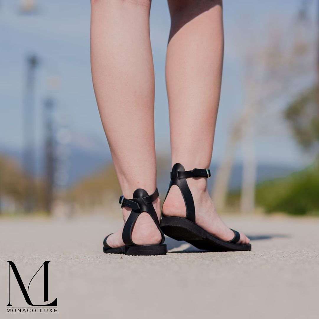 Paros | Monaco-Luxe™ - Sandales minimalistes en cuir pour femme