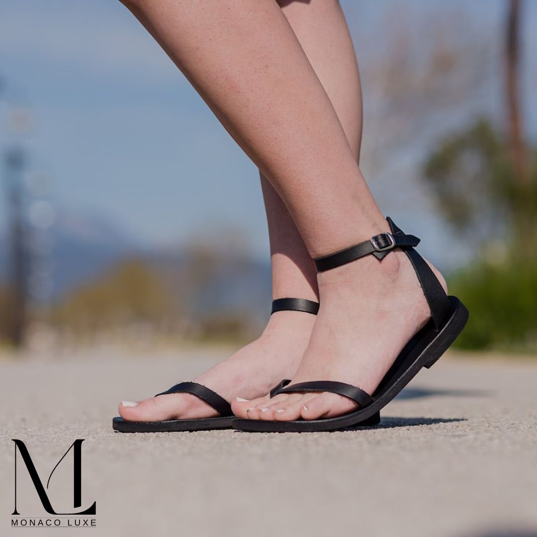 Paros | Monaco-Luxe™ - Sandales minimalistes en cuir pour femme