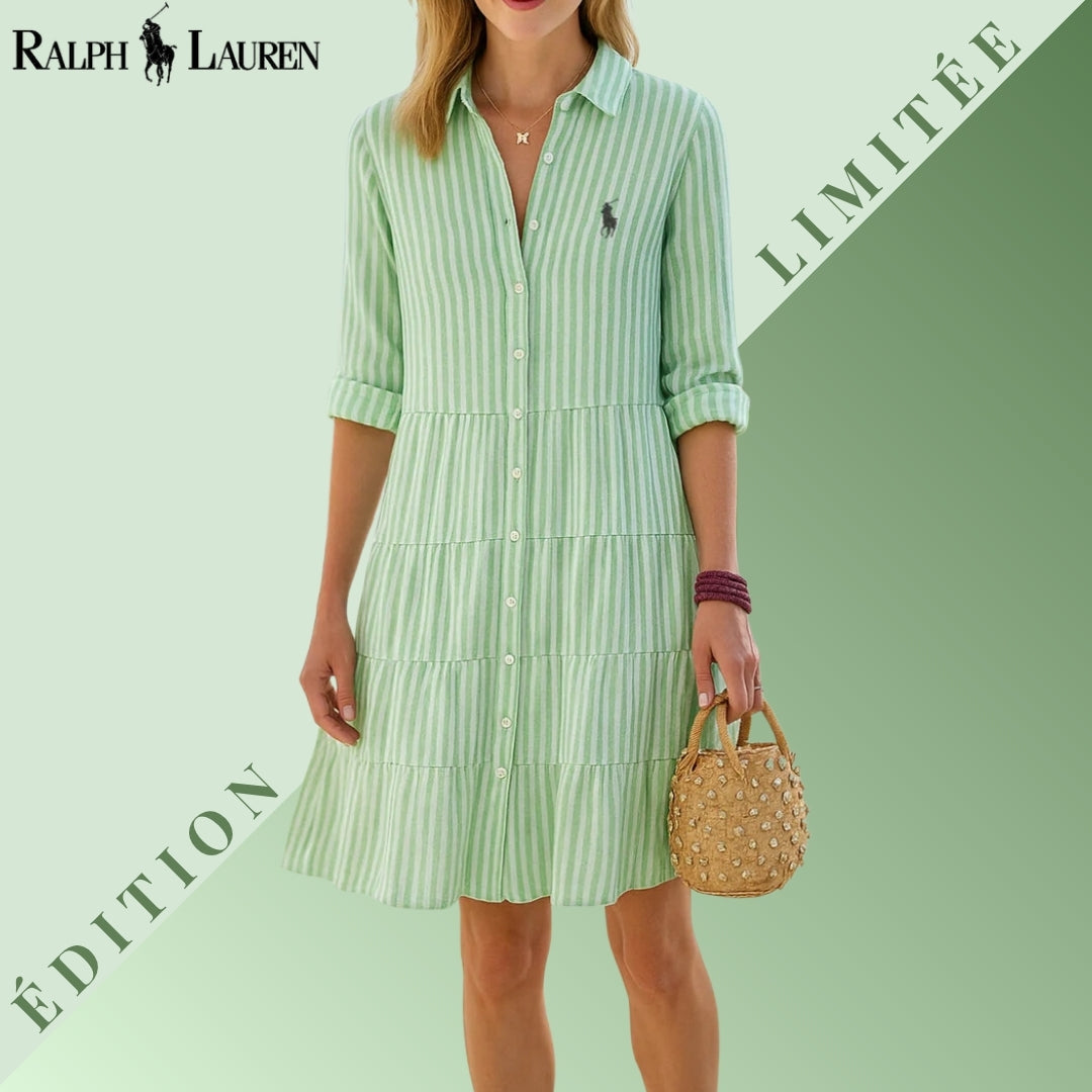 R&L™ | Robe Chemise Rayée – Fraîche, Féminine & Stylée