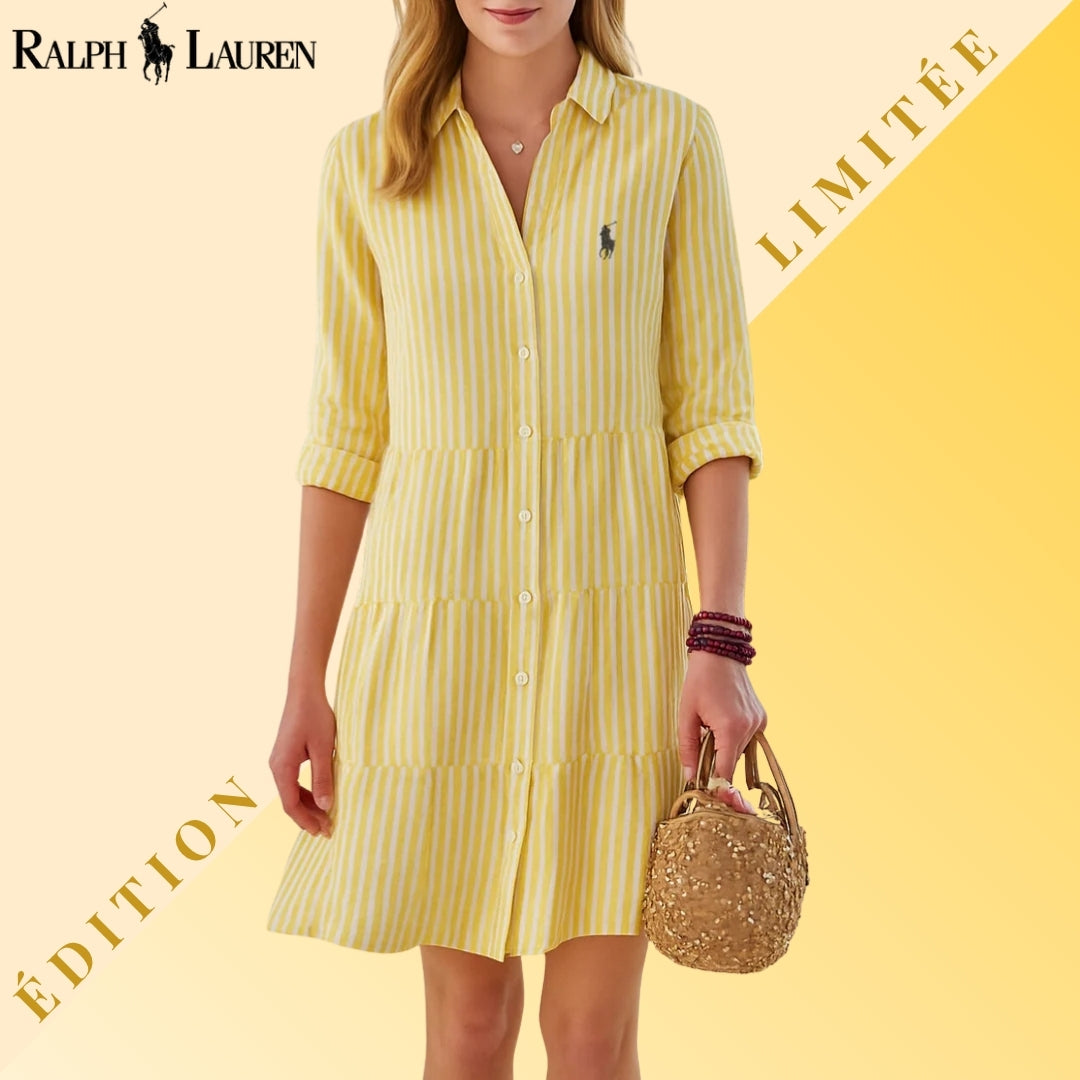 R&L™ | Robe Chemise Rayée – Fraîche, Féminine & Stylée