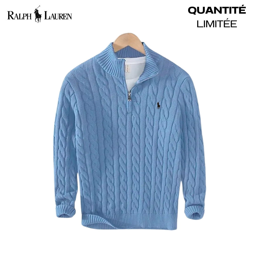 RL™ | Pull Col Zippé Câblé – Édition Limitée