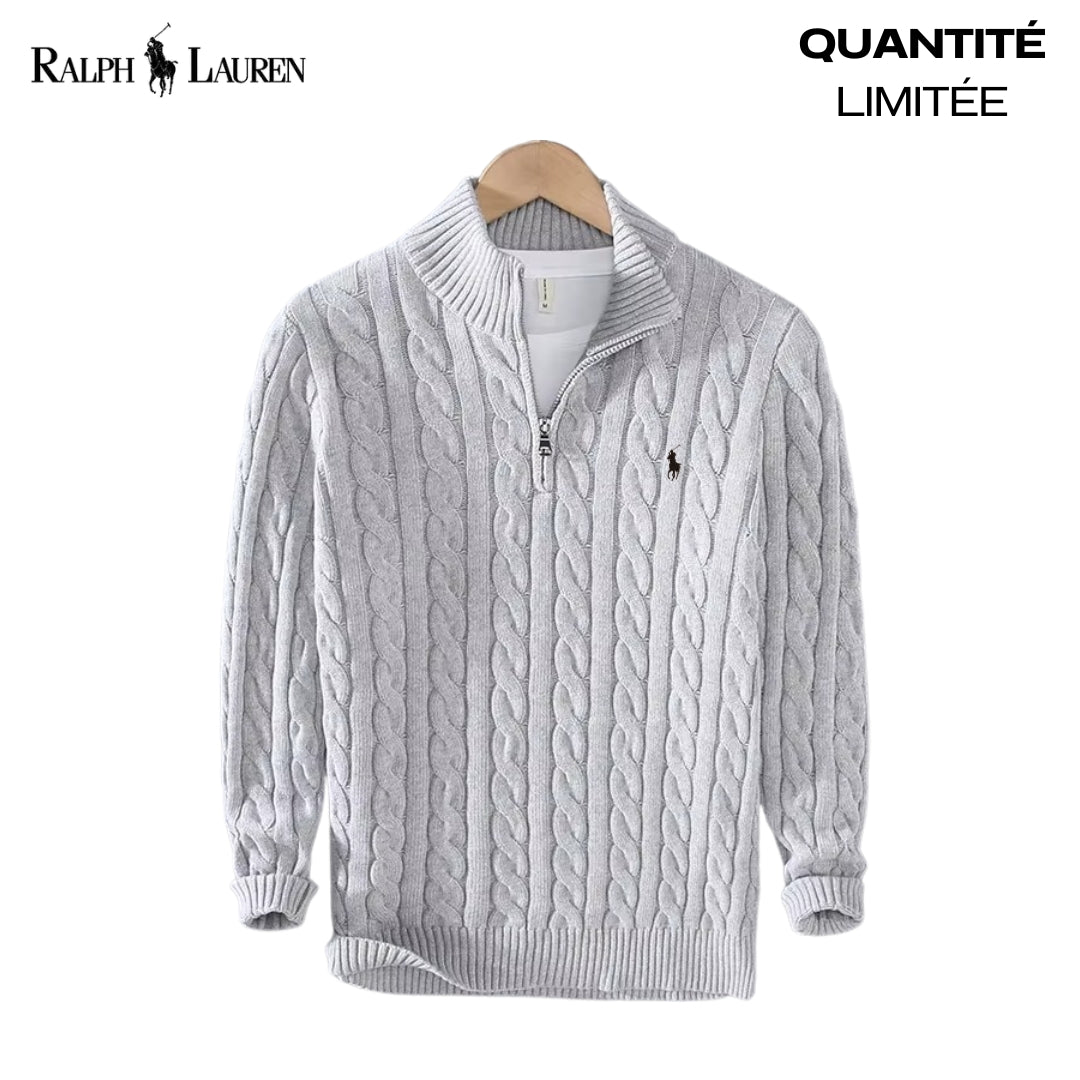 RL™ | Pull Col Zippé Câblé – Édition Limitée