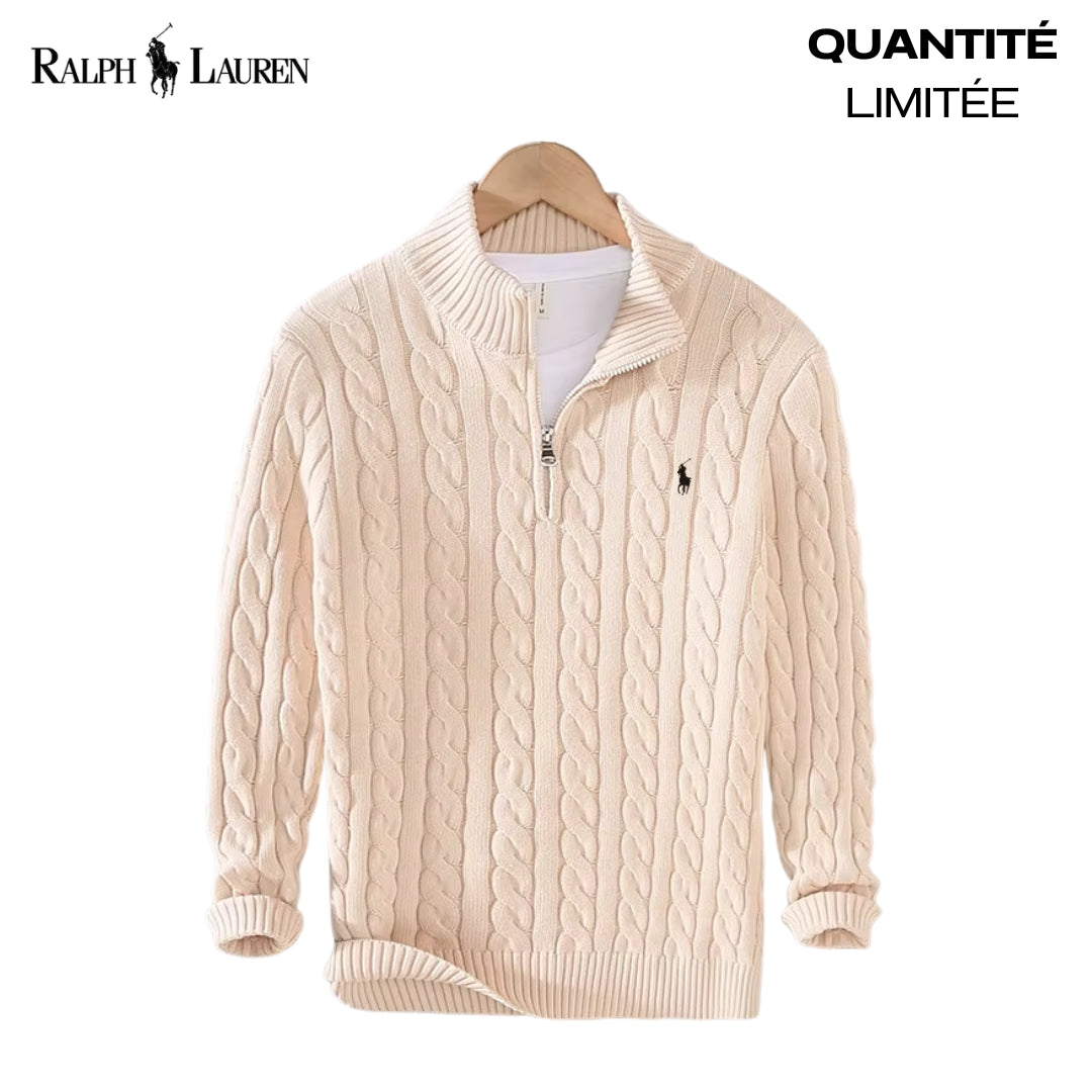 RL™ | Pull Col Zippé Câblé – Édition Limitée
