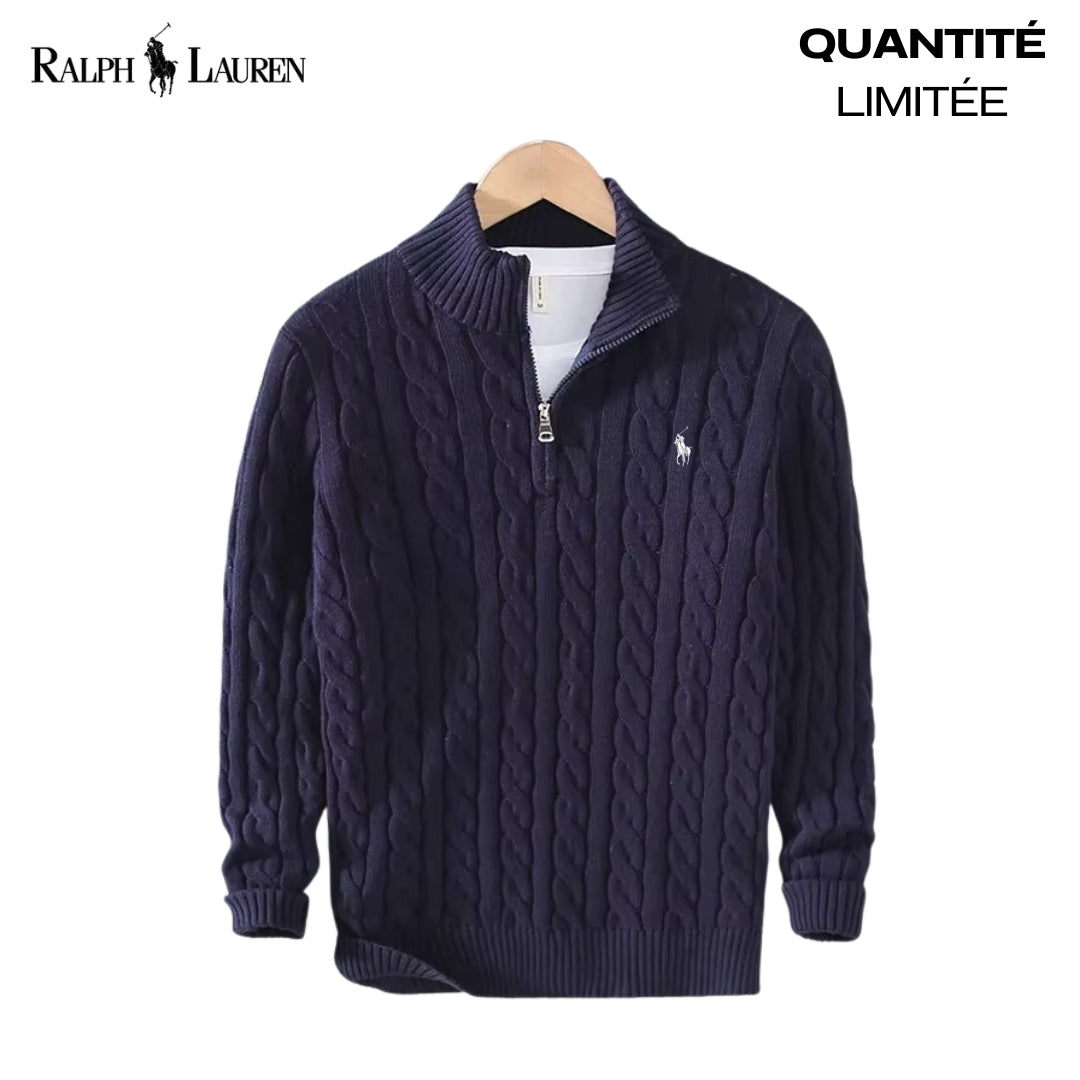 RL™ | Pull Col Zippé Câblé – Édition Limitée