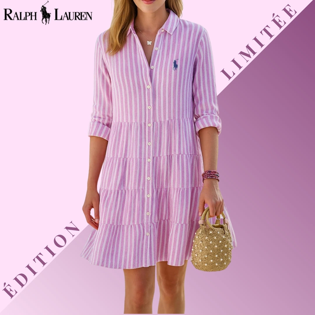 R&L™ | Robe Chemise Rayée – Fraîche, Féminine & Stylée